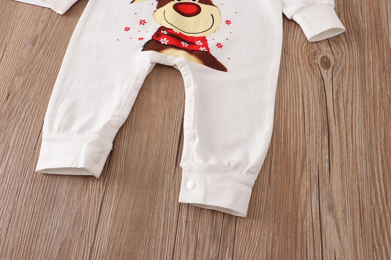 Xmas Family Matching Pajamas Set Cute Deer Adult Kid Baby Family Matching Outfits 2022 Christmas Family Pj's Dog Clothes Scarf