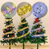 Christmas Ribbon Lights Merry Christmas Tree Decorations Festoon Led String Lights New Year Holiday Ribbon Lamp 1M 2M 3M 4M 5M