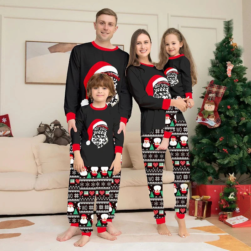 Christmas Pajamas Outfits Family Matching 2025 New Year Mother Daughter Father Son 2PCS Pyjamas  Adult Kids Xmas Baby Clothing