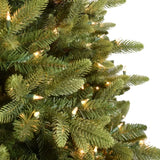 Pre-Lit 7.5' Slim Westford Spruce Artificial Christmas Tree with 500 Lights, Green