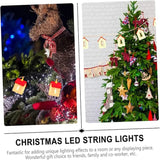 Christmas Wooden House LED Lights Wood Christmas Tree Decoration Hanging Wall Decoration Light String Christmas Atmosphere Props