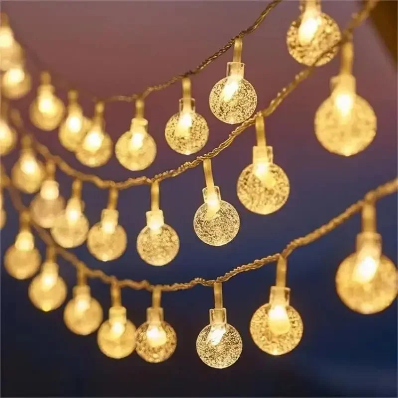 3M 2024 Christmas Decoration for Home Christmas Lights Snowflake String Lights Fairy LED Lamp New Year 2025 Tree Garden Noel 6