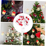 Christmas Wooden House LED Lights Wood Christmas Tree Decoration Hanging Wall Decoration Light String Christmas Atmosphere Props