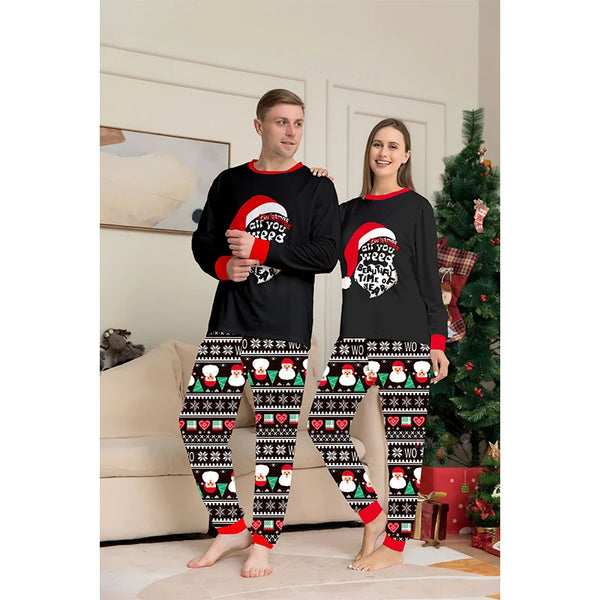 Christmas Pajamas Outfits Family Matching 2025 New Year Mother Daughter Father Son 2PCS Pyjamas  Adult Kids Xmas Baby Clothing