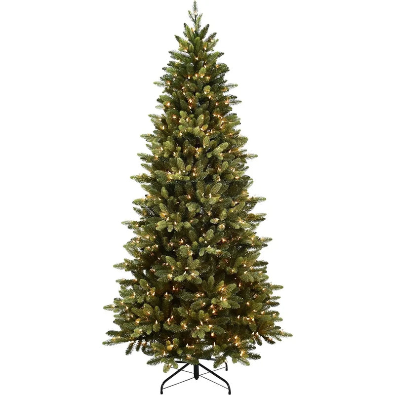 Pre-Lit 7.5' Slim Westford Spruce Artificial Christmas Tree with 500 Lights, Green