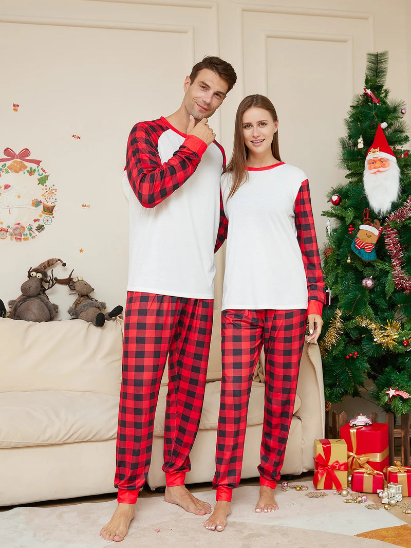 Xmas Gift 2025 new Support Christmas Family Pajamas Set Parent-child 2 Pieces Home Suit Soft Loose Sleepwear Baby&Dog Romper