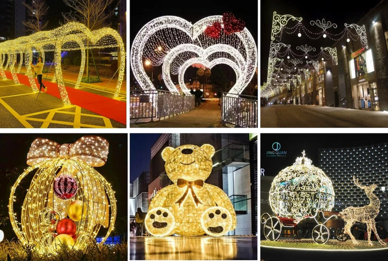 2024 Outdoor Commercial Christmas Decoration LED Supermarket Decorating Design 3D Motif Lights