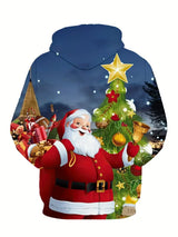 Christmas Men‘s Hoodie Santa Graphic Pullover Casual Streetwear Winter Fall Hoodies Hoodie Men Shirt Sweatshirt Men's Clothing