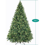 Prelit Artificial Christmas Tree with Pine Cones, Foot Pedal, 1556 Branch Tips, 750 Warm Lights and Metal Stand